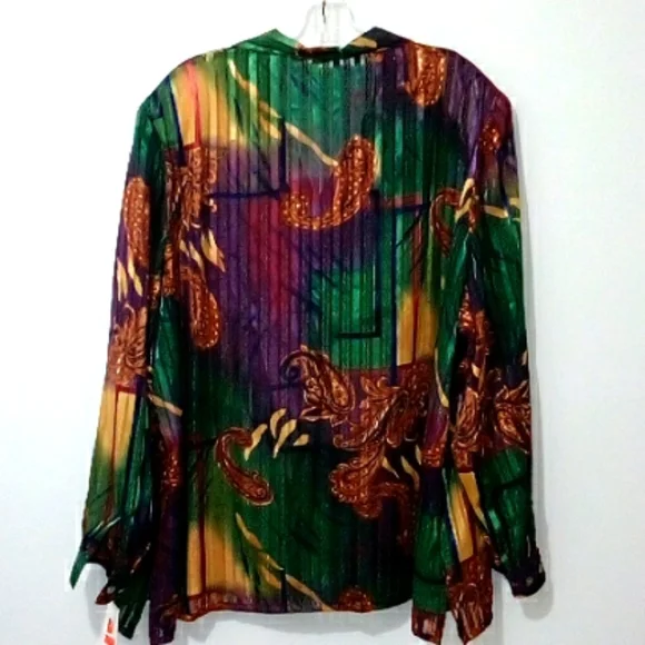 Alia multi-colour button down blouse - Picture 5 of 5